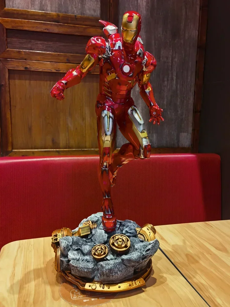 60cm The Avengers Marvel Iron Man Mk7 Figure Model Peripheral Resin Statues Large Home Decoration Ornaments Creative Gifts Toys