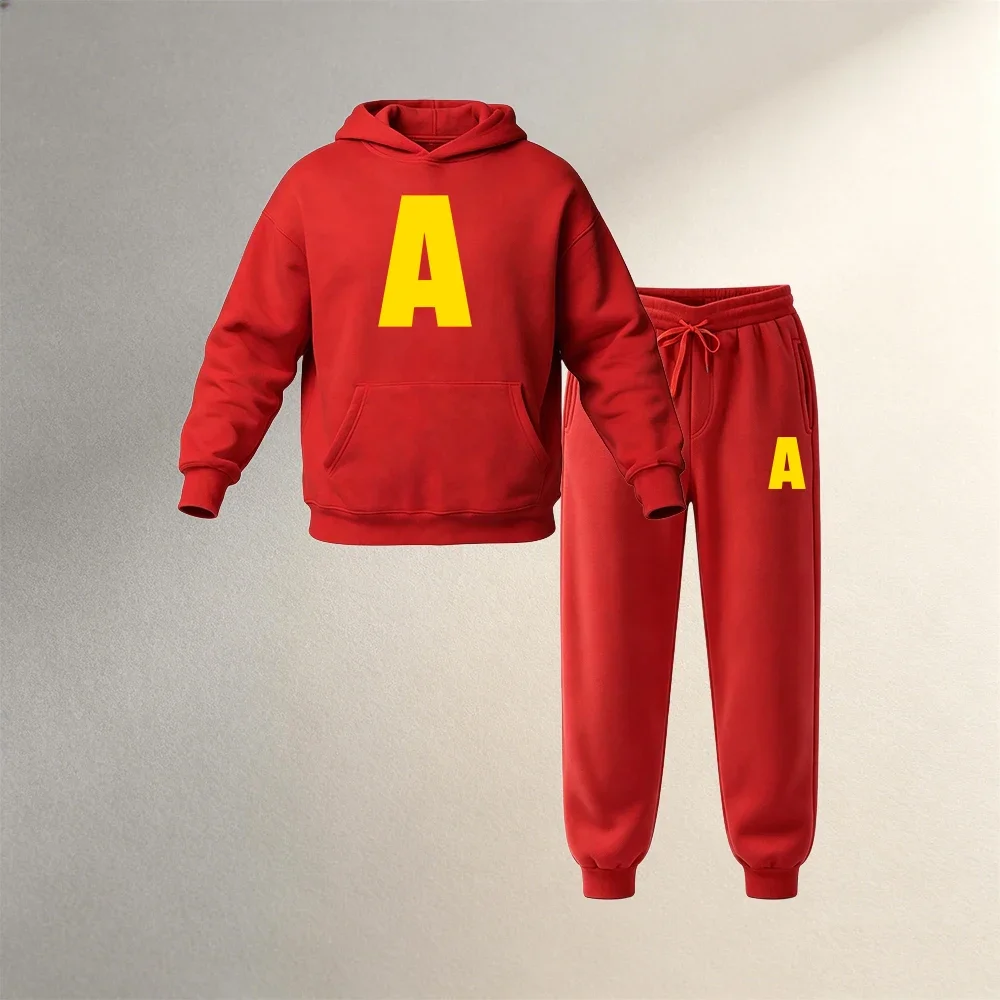 2026 Alvin and The Chipmunks_ The Squeakquel's Pullover Woman Manfashion Drop Shoulder Available for Best Friend sweatshirt set