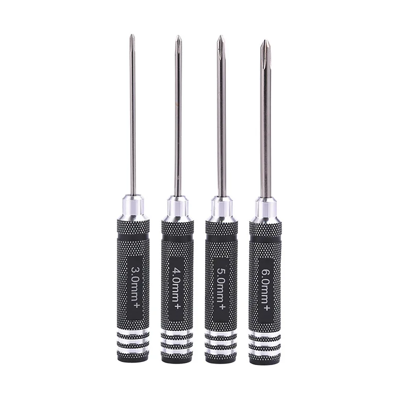 Drone Tool kit - 4Pcs RC Screwdriver Steel Tool Set 3.0/4.0/5.0/6.0mm Mini Hand Tools for RC Model Helicopter Boat Cars