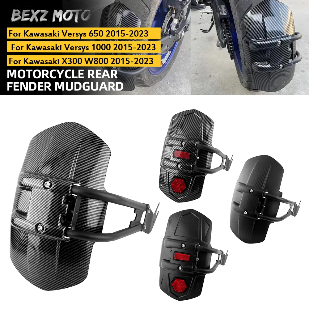 Rear Mudguard Wheel Hugger Cover Fender For KAWASAKI Versys650 Versys1000 W800 X300 Mud Splash Guard Protector