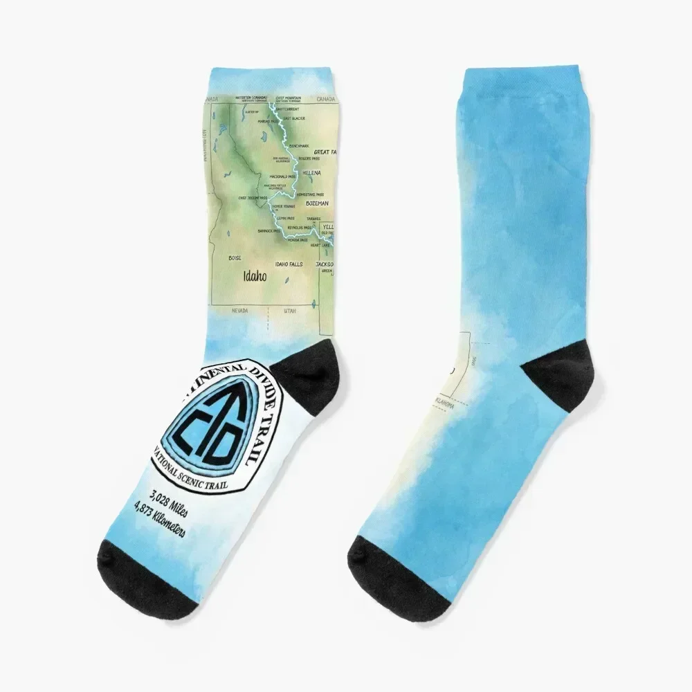 

Continental Divide Trail Map Socks anti-slip Heating sock sport Hiking boots Socks For Man Women's