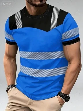 2026 New Secure Logo Color Blocking Design Work Short-Sleeved T Shirt Fashion Summer Daily Casual Men Women Motorcycle T-Shirt