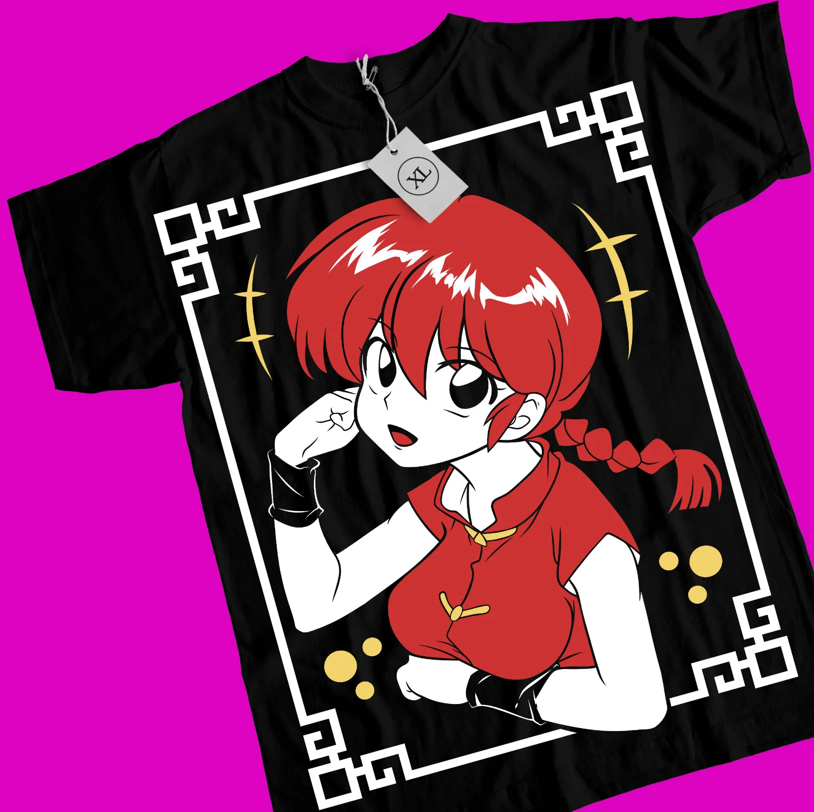 

Rumiko Takahashi T-shirt, Kawai Waifu Manga Strip Anime Shirt, Ranma 1/2 Shampoo