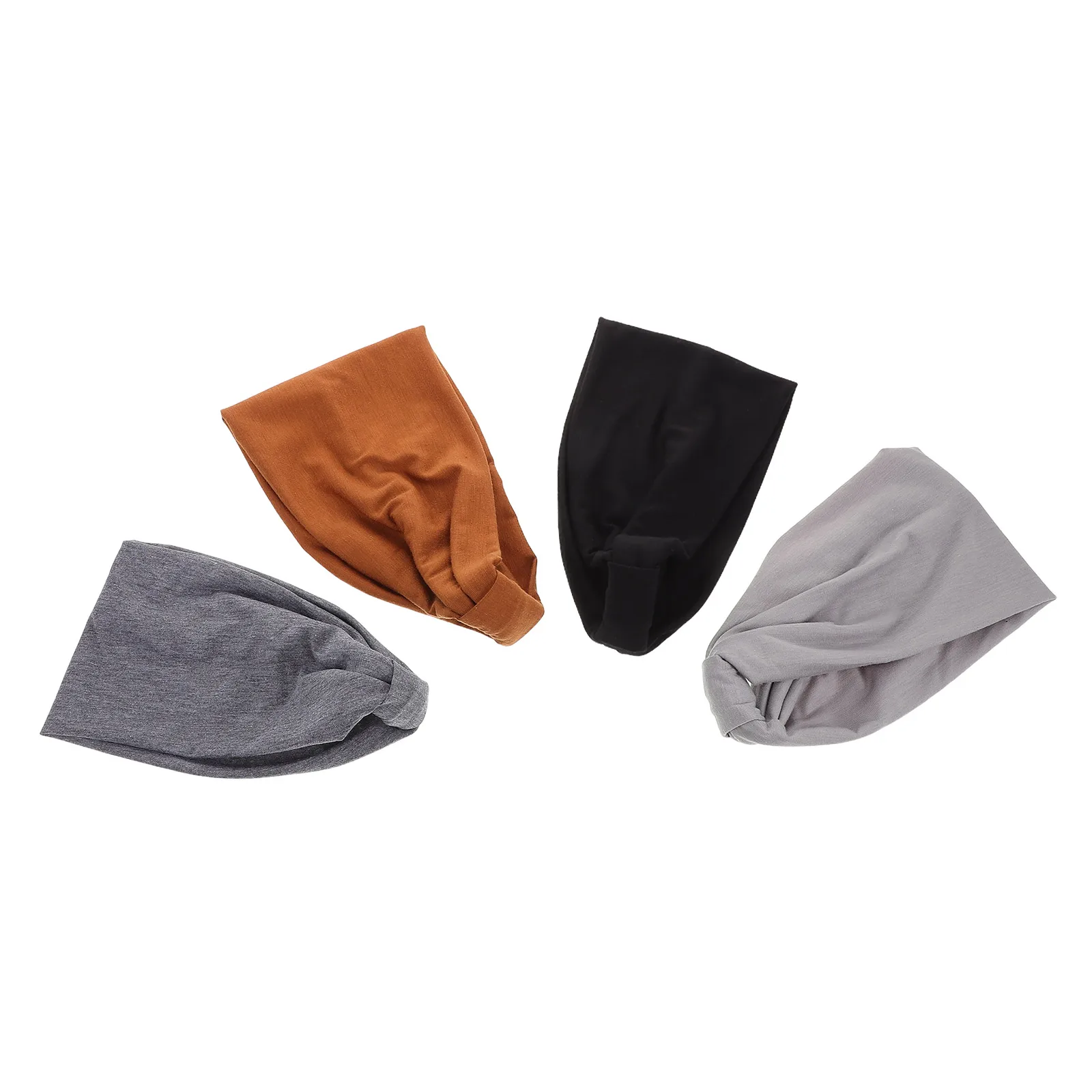 

4Pcs Women Yoga Headbands Wide Stretchy Knot Design Sweat Absorbing Hair Bands Running Gym Workout Headband for Sports