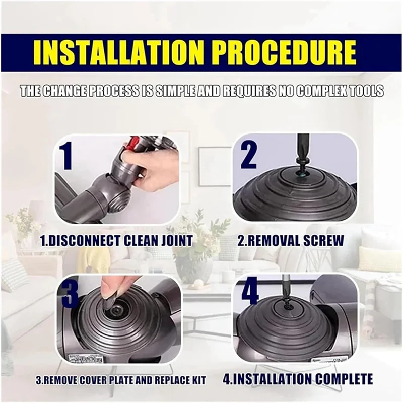 ABZA-Rueda de repuesto de bola en V de alto par 100W para aspiradora Dyson V10 V11 V15 G5-piezas de cabezal de cepillo