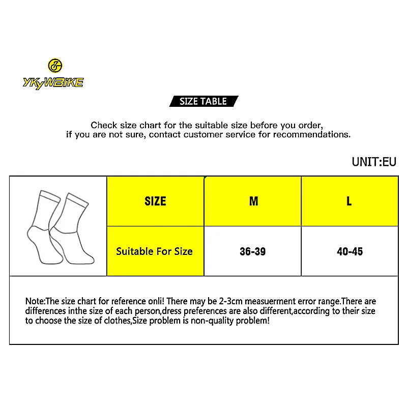 YKYWBIKE Cycling Short Socks Professional Brand Sport Socks Breathable Road Bicycle Socks Men and Women Outdoor