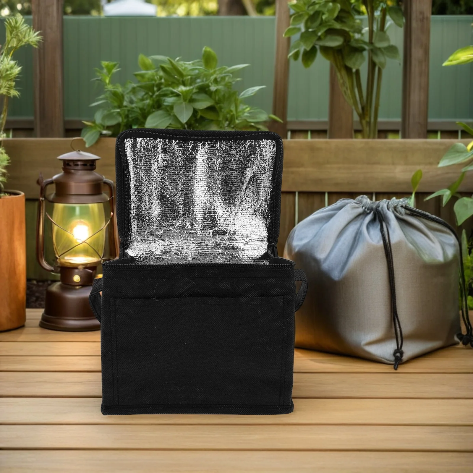 

Insulated Tote Bag Outdoor Cooler Picnic Portable Lunch Reusable Non-woven Fabric