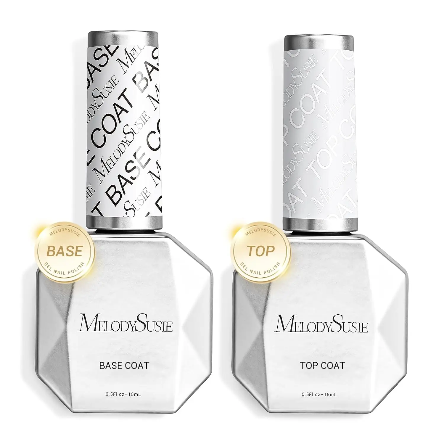 

Набор из 2 глянцевых базовых и финишных покрытий без липкого слоя, стойкий блеск для УФ/LED маникюра, набор для нейл-арта