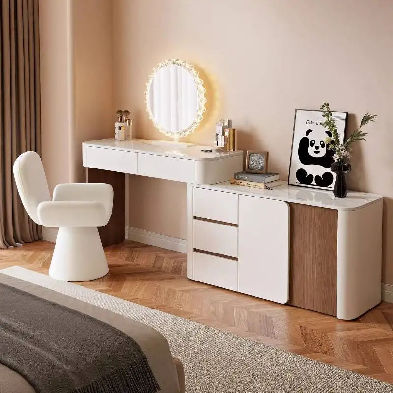 

European Home Dressing Table Narrow Essentials Modern Corner Vanity Desk Drawers Nightstands Muebles Almacenamiento Furnitures