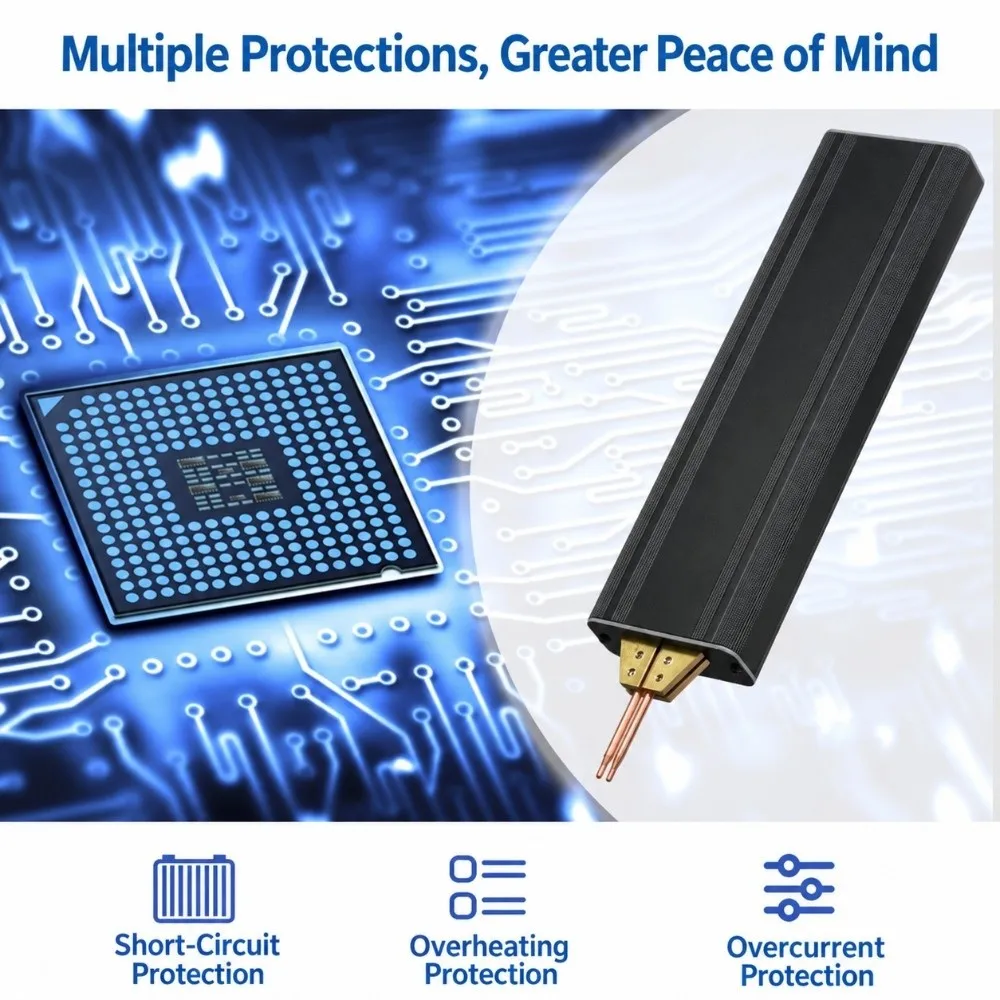 5 Gears Adjustable Portable Spot Welder USB Charging Aluminum Oxide Copper Welding Head Handheld Spot Welder 0.1~0.2mm Thickness