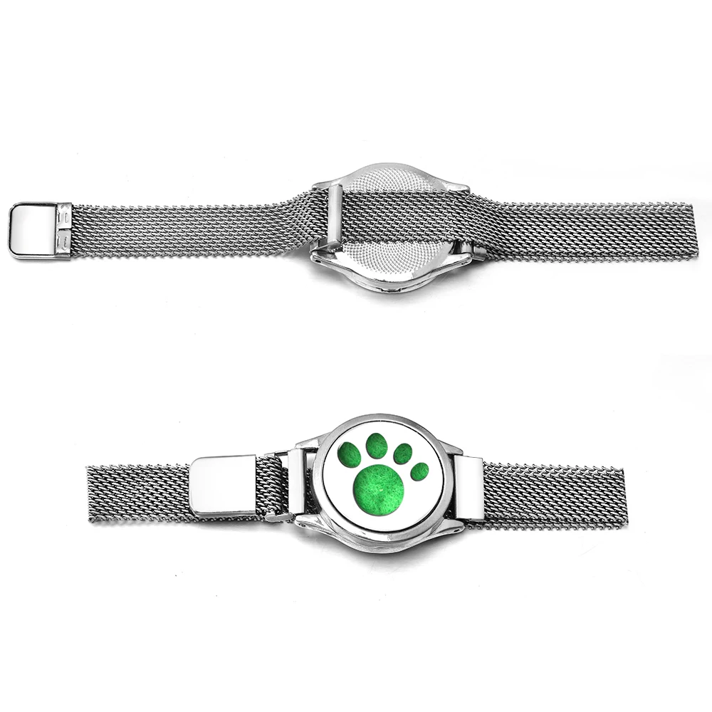 28mm High Quality Multiple Patterns Aromatherapy Bracelet Stainless Steel Essential Oil Diffuser Watch Wristband Bangles Jewelry