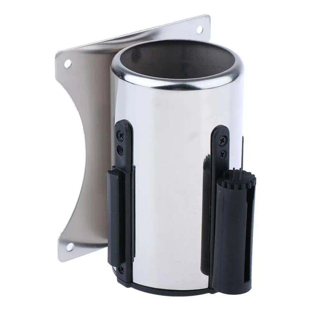 Stanchion طابور حاجز جدار جبل التحكم في الحشود قابل للسحب الشريط أسود أصفر 2 متر #4