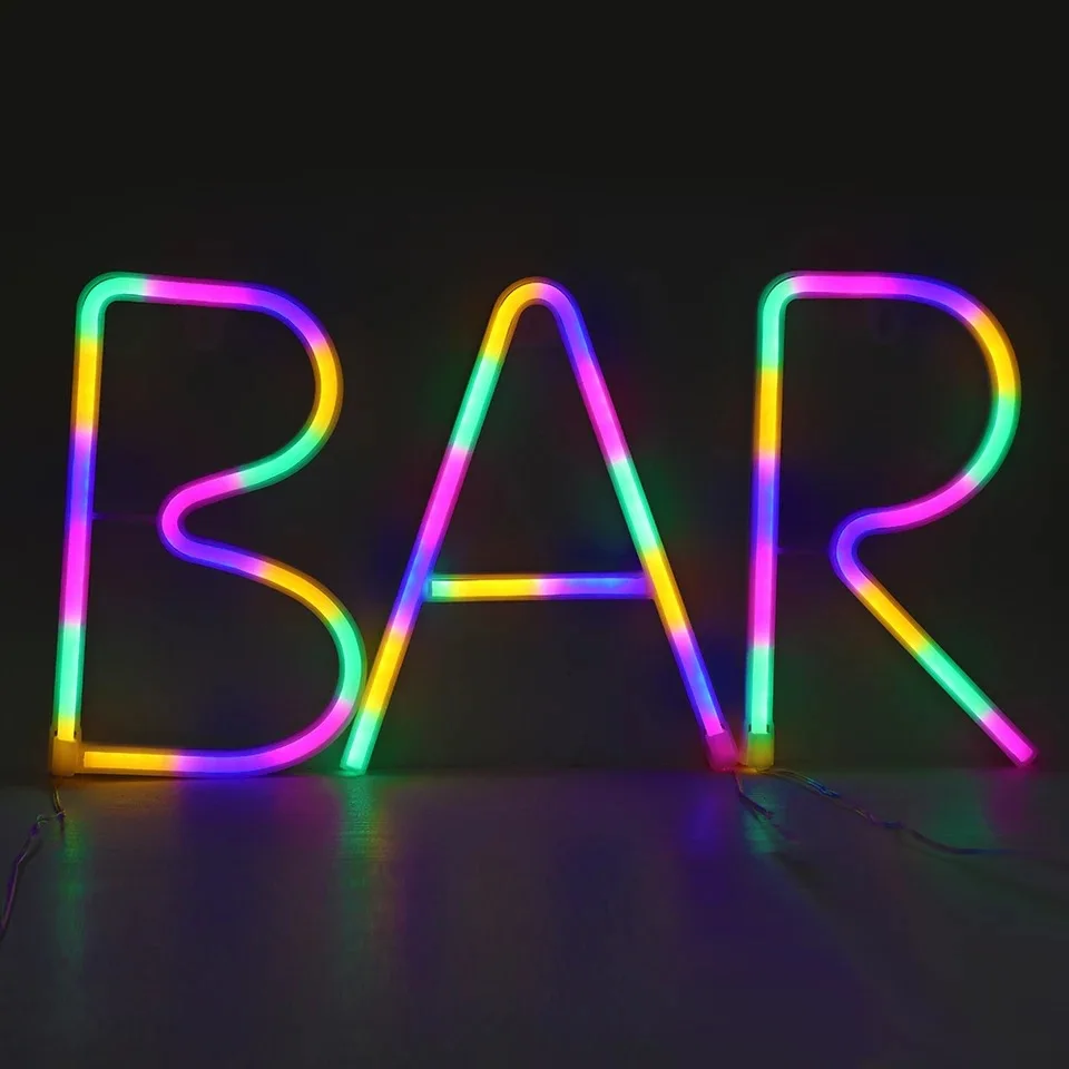 

Colorful Letter LED Neon Light Alphabet Digital Lights Battery and USB Power Wall Hanging Night Light Wedding Party Home Decor