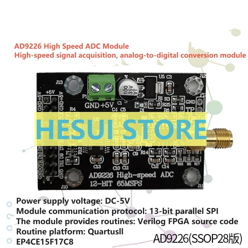 AD9226AST Module Board high-speed ADC 12Bit 65MSPS sampling data acquisition analog-to-digital converter FPGA development board