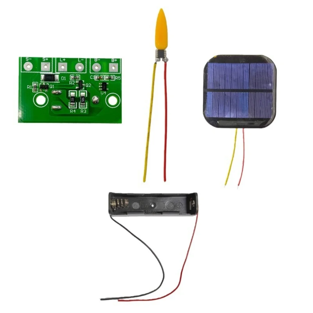 3.7V Solar Flame Light Control Board with Jumping Corn PCBA for Candle Lamp Easy Installation Wiring Terminals