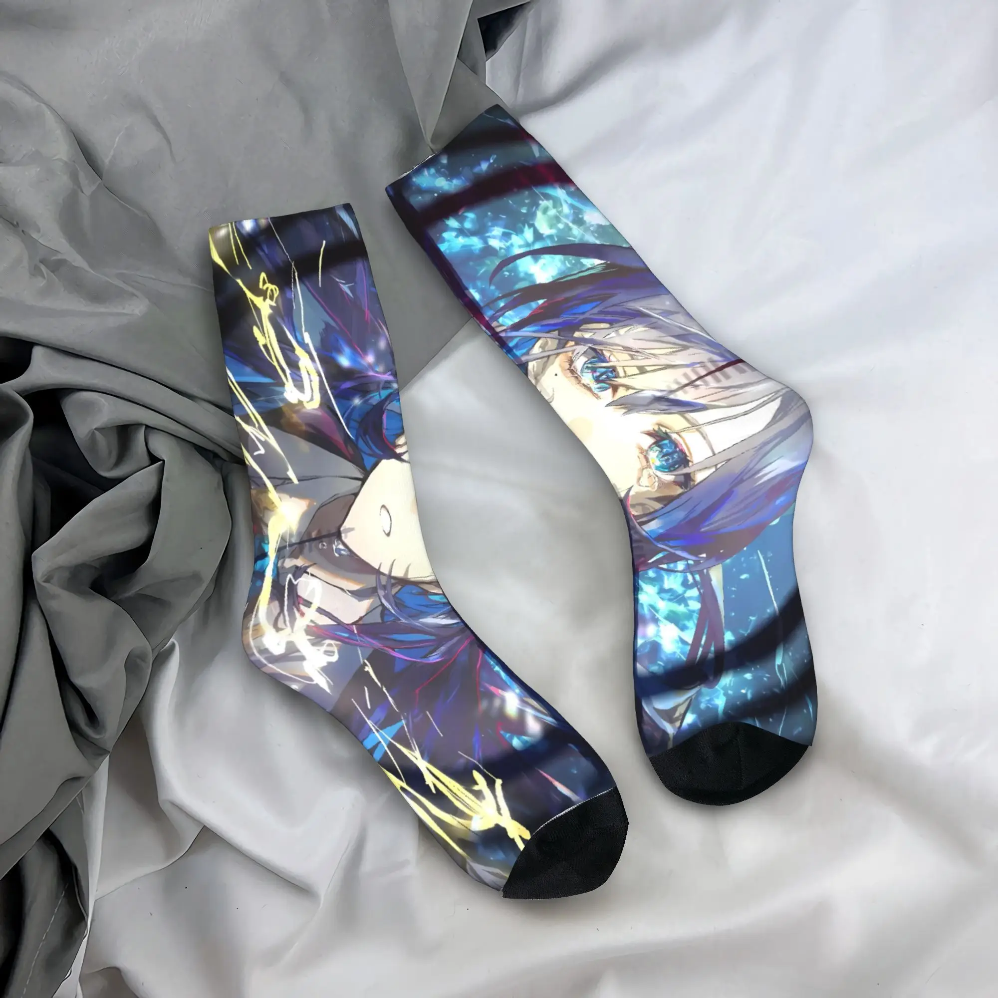 

Мужские носки унисекс Ado WORLD TOUR 2025, чулки Hibana, зимние элегантные средние мягкие носки, нескользящие носки для спорта на открытом воздухе с графикой