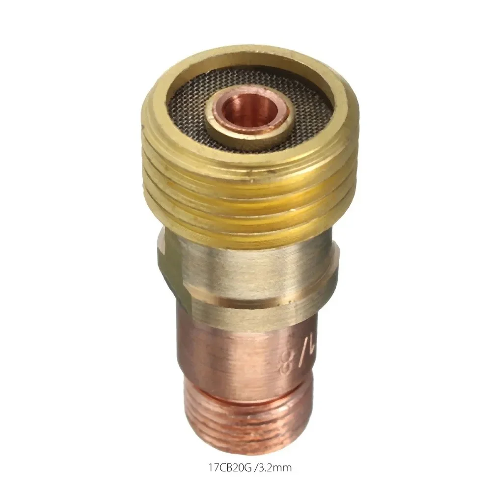 TIG 17GL Collet Bodys Gas Lens Lenz Connector With Mesh For PTA DB SR WP-17/18/26 Torchs Welding Accessories