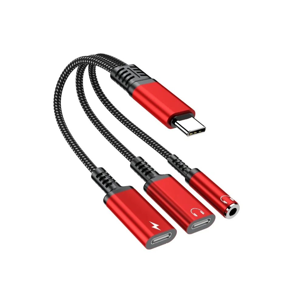 3-in-1 USB-C Digital Audio AUX Adapter Supporting Simultaneous Audio Output and Device Charging for iPhone S23
