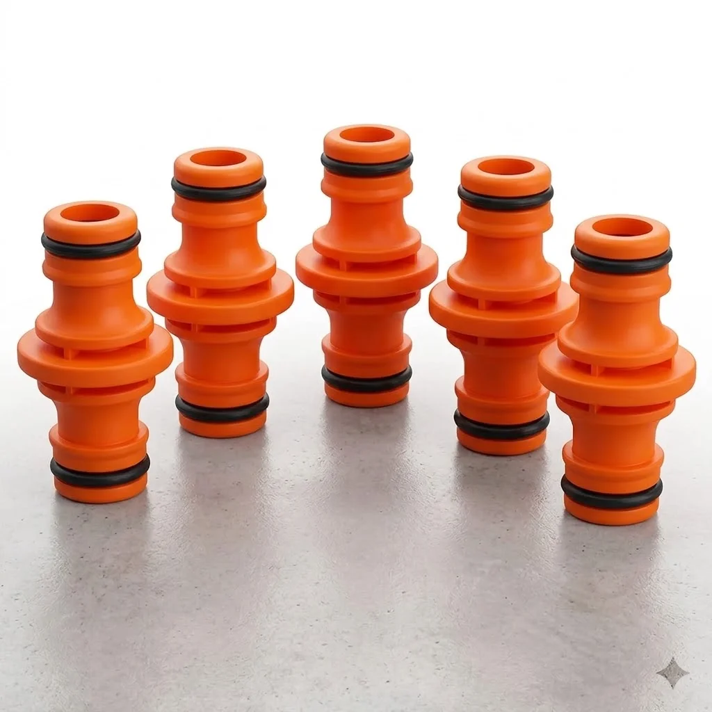 5Pcs 12 Inch Quick Drip Irrigation Watering System Greenhouse Joiner Repair Connector Garden Hose Tubing Fitting Pipe for Soil