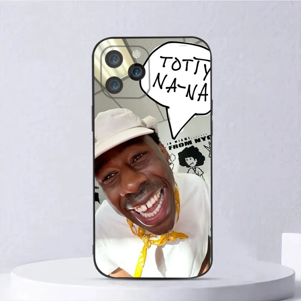 Funny Tyler The C-Creator Phone Case For iPhone15,14,13,12,11,Pro,Max,Plus,Mini,X,XS,XR,8,7,6,S,Plus,SE Soft Black Case