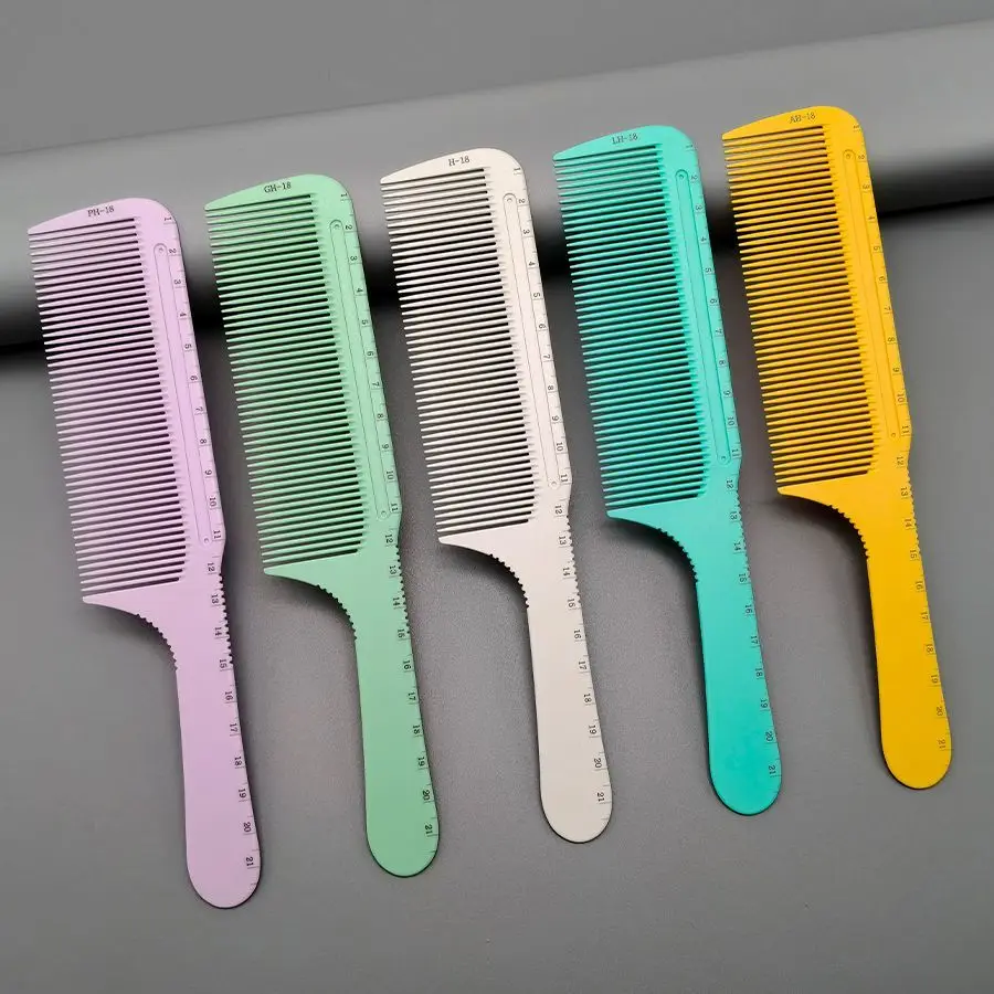 Professioneller Flachkamm mit Griff für Friseursalons, Haarschneidekamm für Herren-Kurzhaarfrisuren, Friseur-Haarbürste – Detail 17