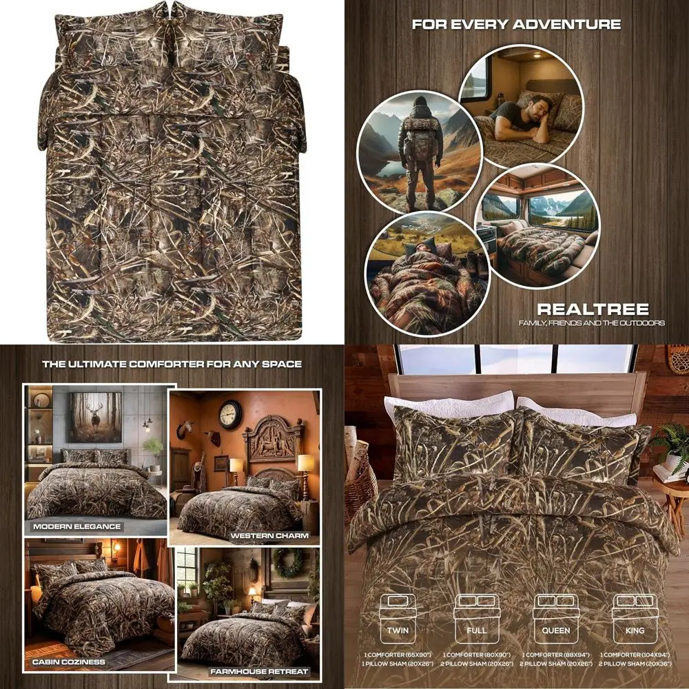 

Комплект одеял Max-5 Camo Queen — легкая всесезонная микрофибра, подходит для фермерского дома в деревенском стиле, кабинета, ледника, улицы и среднего уровня