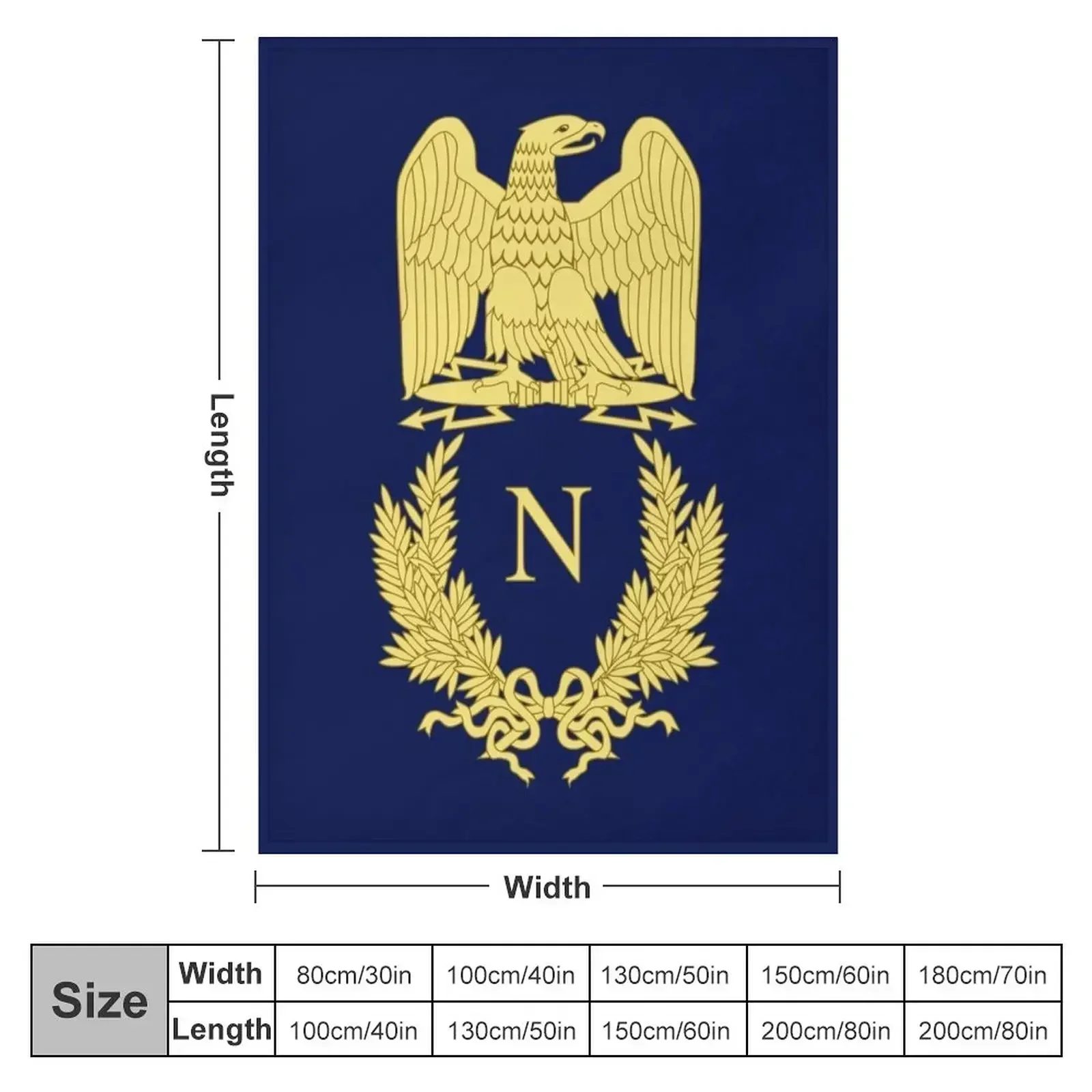 Emblème de Napoléon Bonaparte Throw Blanket Thins Vintage Picnic Comforter Designers Thin Blankets