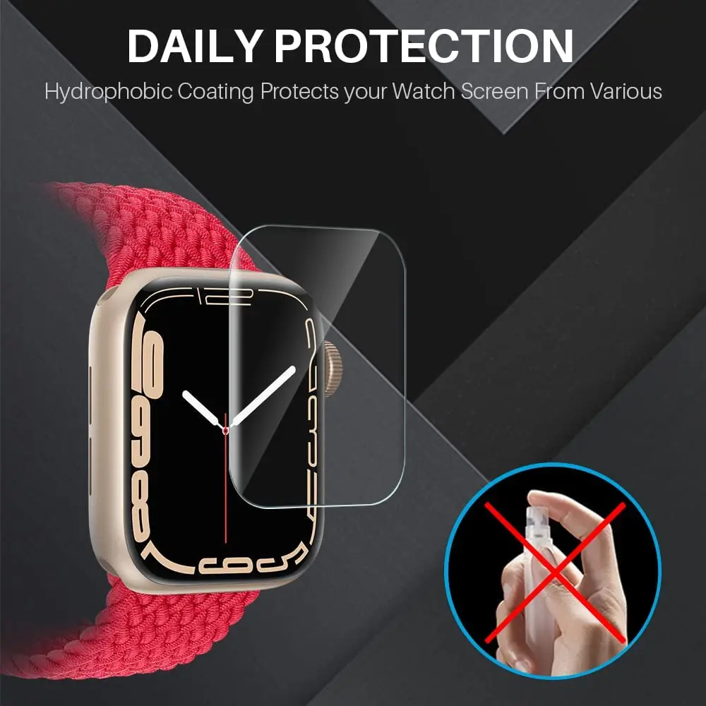 Protector de pantalla transparente, película protectora completa para Apple Watch de 49mm, 45mm, 41mm, 40mm, 44mm, 42mm, 38mm, iWatch seire 7, 6, 5, 4, 3, se, 8 Ultra
