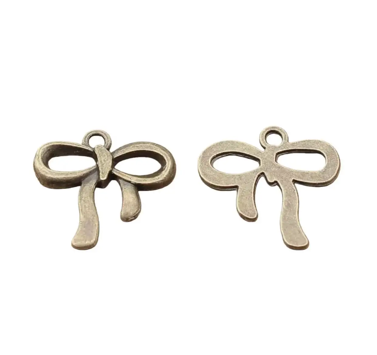 

20pcs 19*18mm Alloy metal tibetan silver color bowknot design pendants HW2576