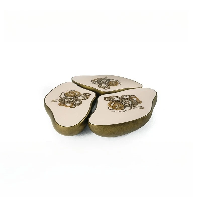 Italian light luxury high-end personalized coffee table villa model room designer combination tea table