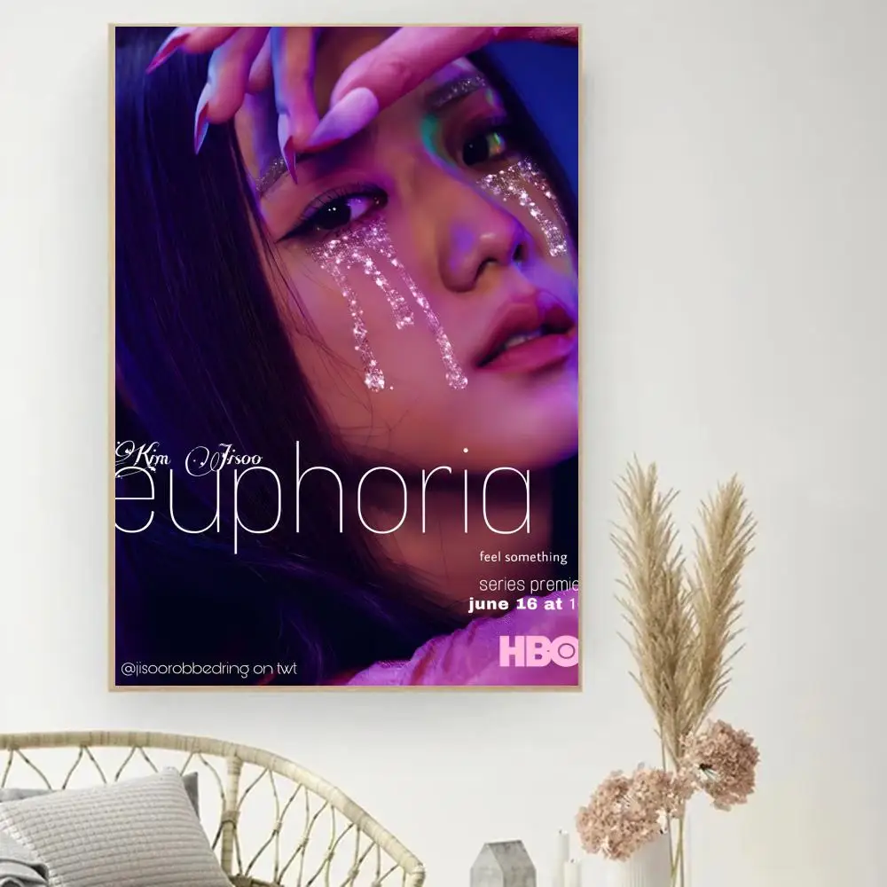 Affiche d'art calligraphique Euphoria, décoration moderne pour la maison, images sur toile pour le salon