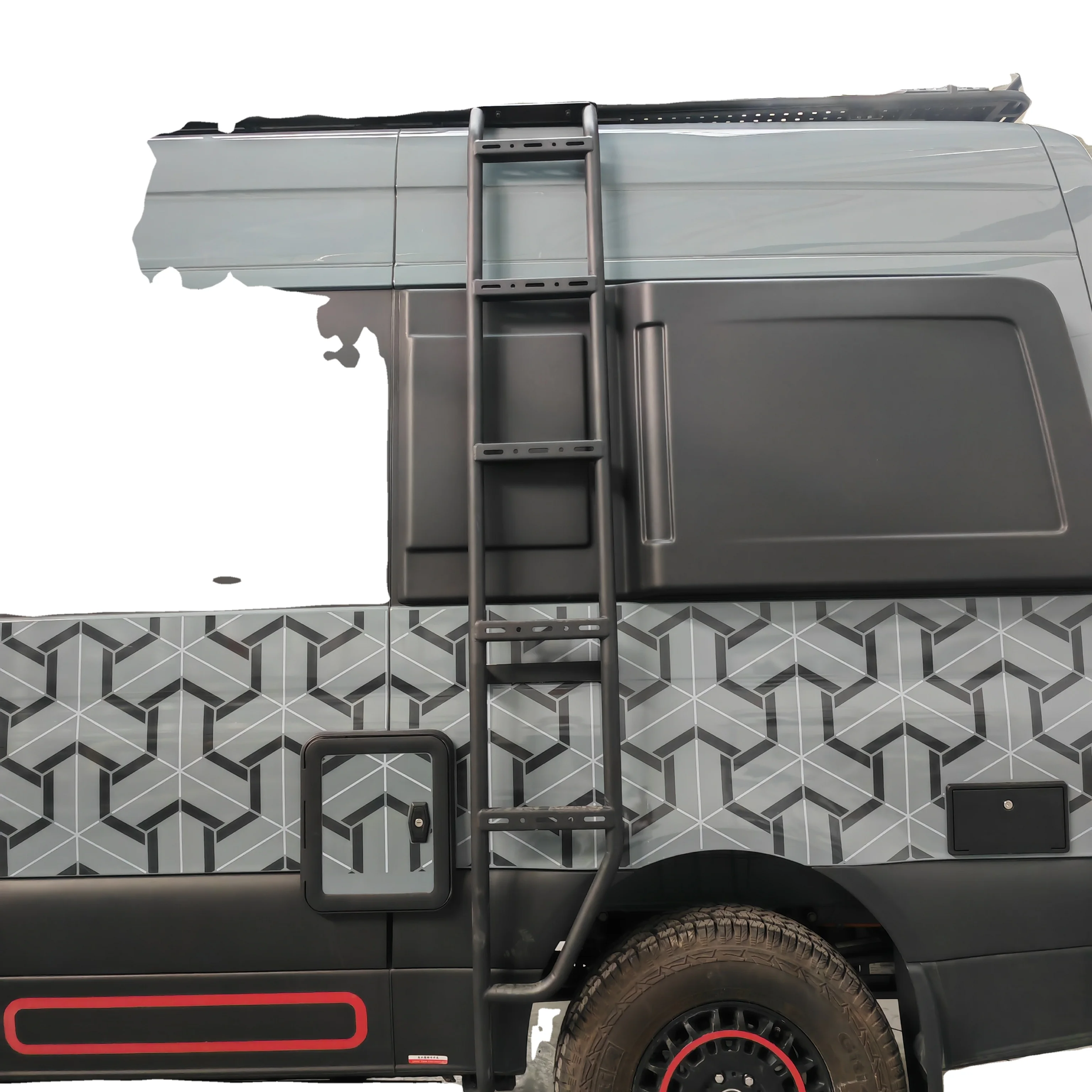 Durable Aluminum Exterior Side Ladder for Mercedes-Benz Sprinter 907 Models High Strength RV Access Climbing Equipment Pro