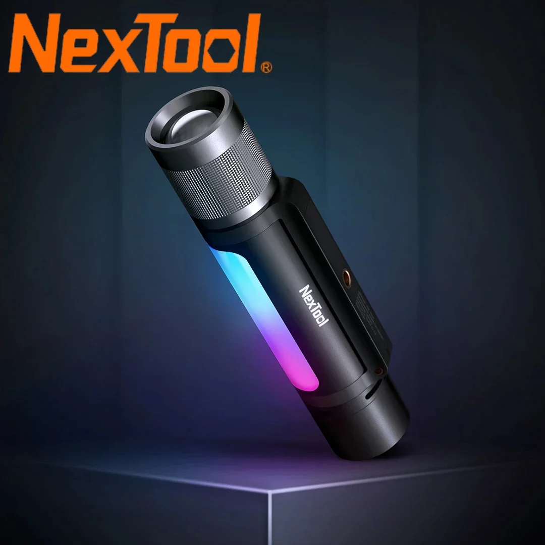 NexTool 12 In 1 Thunder Music Flashlight Speaker IPX4 Waterproof 900LM USB-C Powerbank Camping Outdoor Rechargeable Lamp Torch