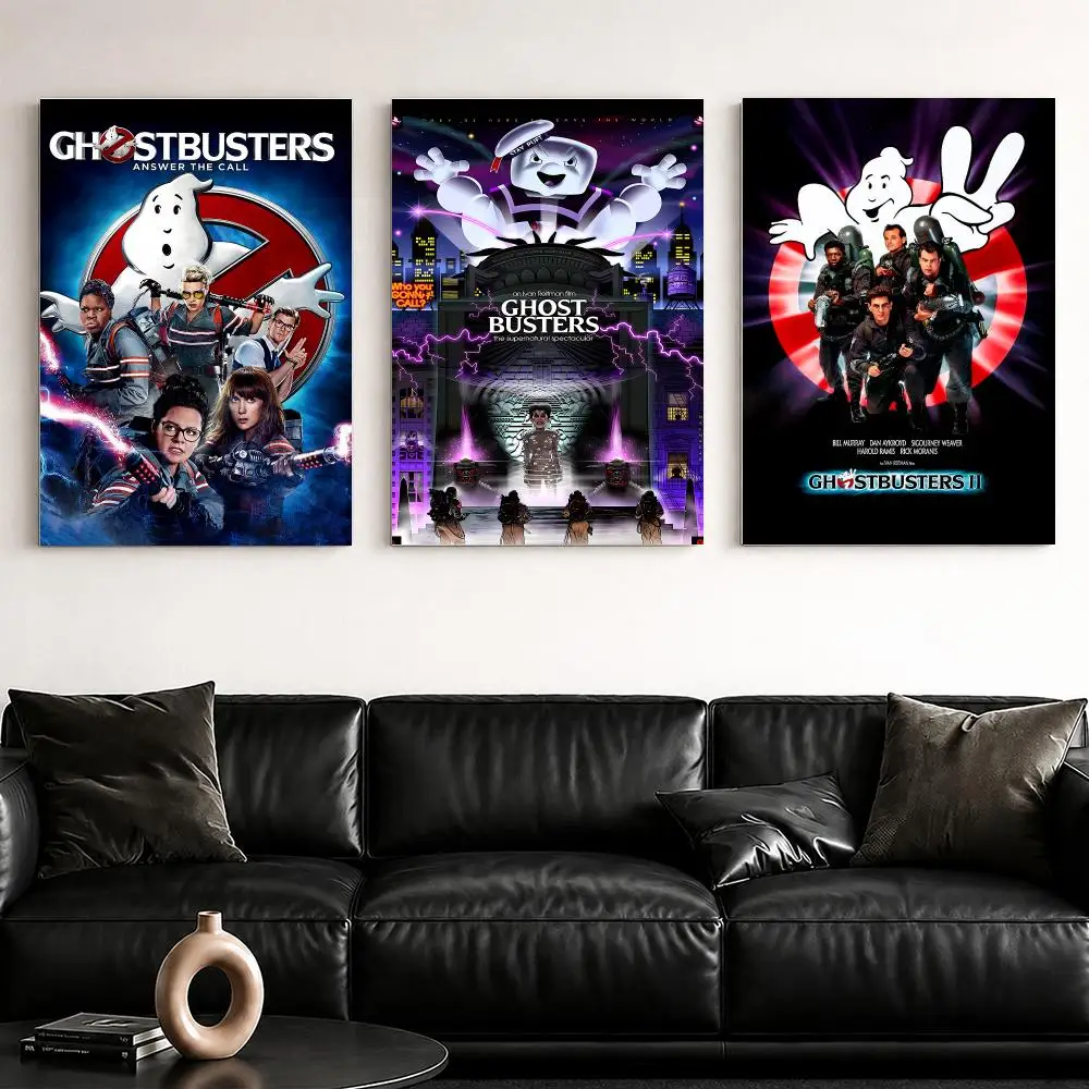 Classic Movie G-GhostbusteRs Framed Wall Painting Ready to Hang Canvas Poster for Bedroom Living Room Hallway Home Decor Gift