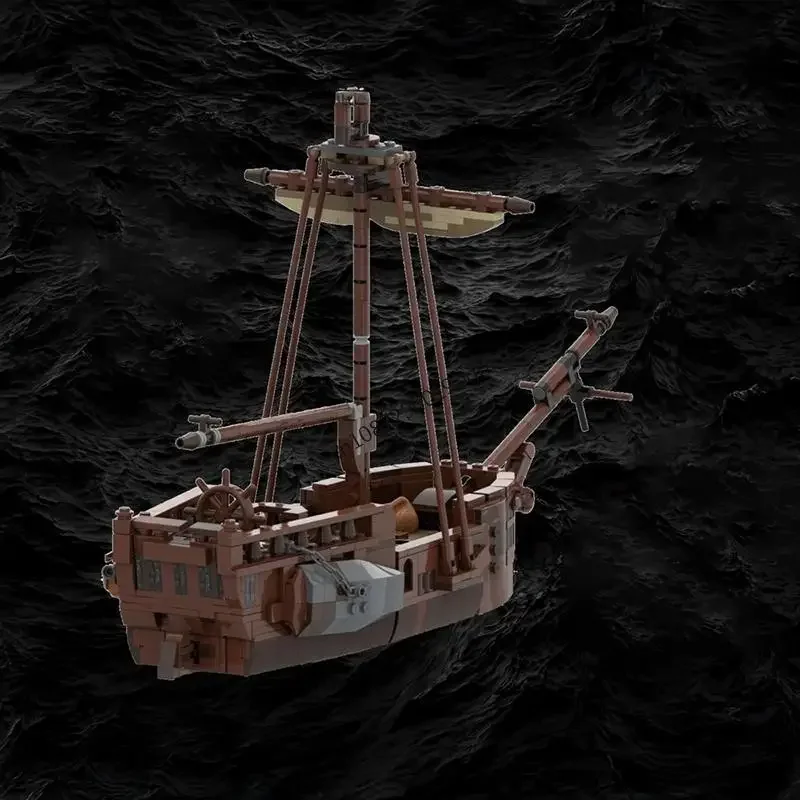 New 910Pcs Moc European Medieval Pirates Series Tps Dying Gull Warship Creative Ideas Imperial Flagship Toy Gifts Custom Puzzles