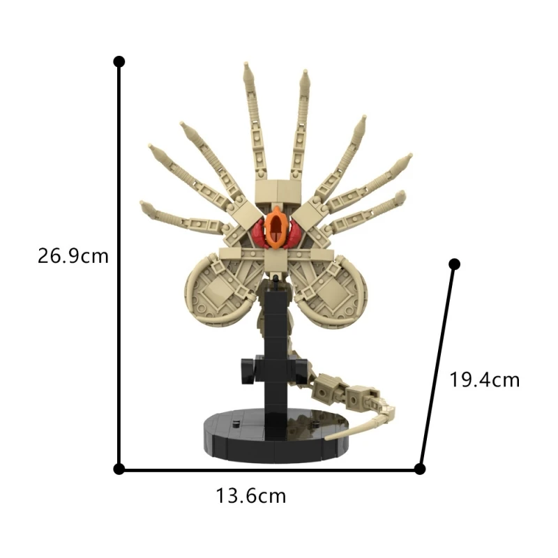 Moc Alien Facehugger Model klocki w pełni przegubowy rekwizyt filmowy figurka kolekcjonerska technologia dekoracja filmów z horroru