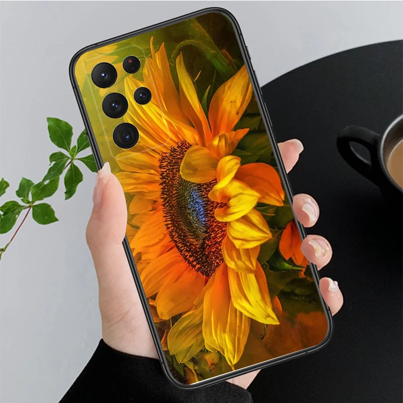 Sunflower Phone Case for Samsung Galaxy A35 A55 A54 A15 A25 A05s A05 A22 A24 A52 A33 A34 M34 M14 M54 M23 Funda