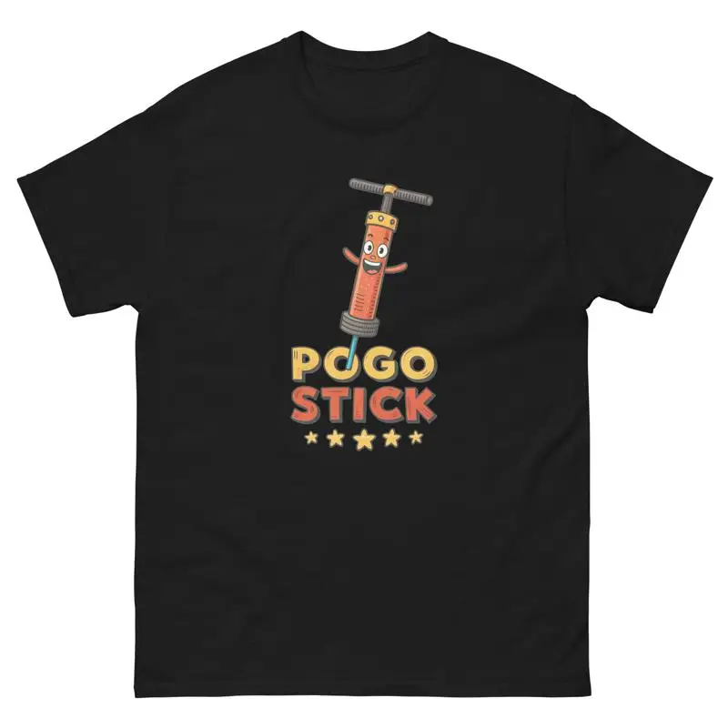 Футболка с иллюстрацией транспортного средства Pogo Stick Футболка с иллюстрацией транспортного средства Pogo Stick
