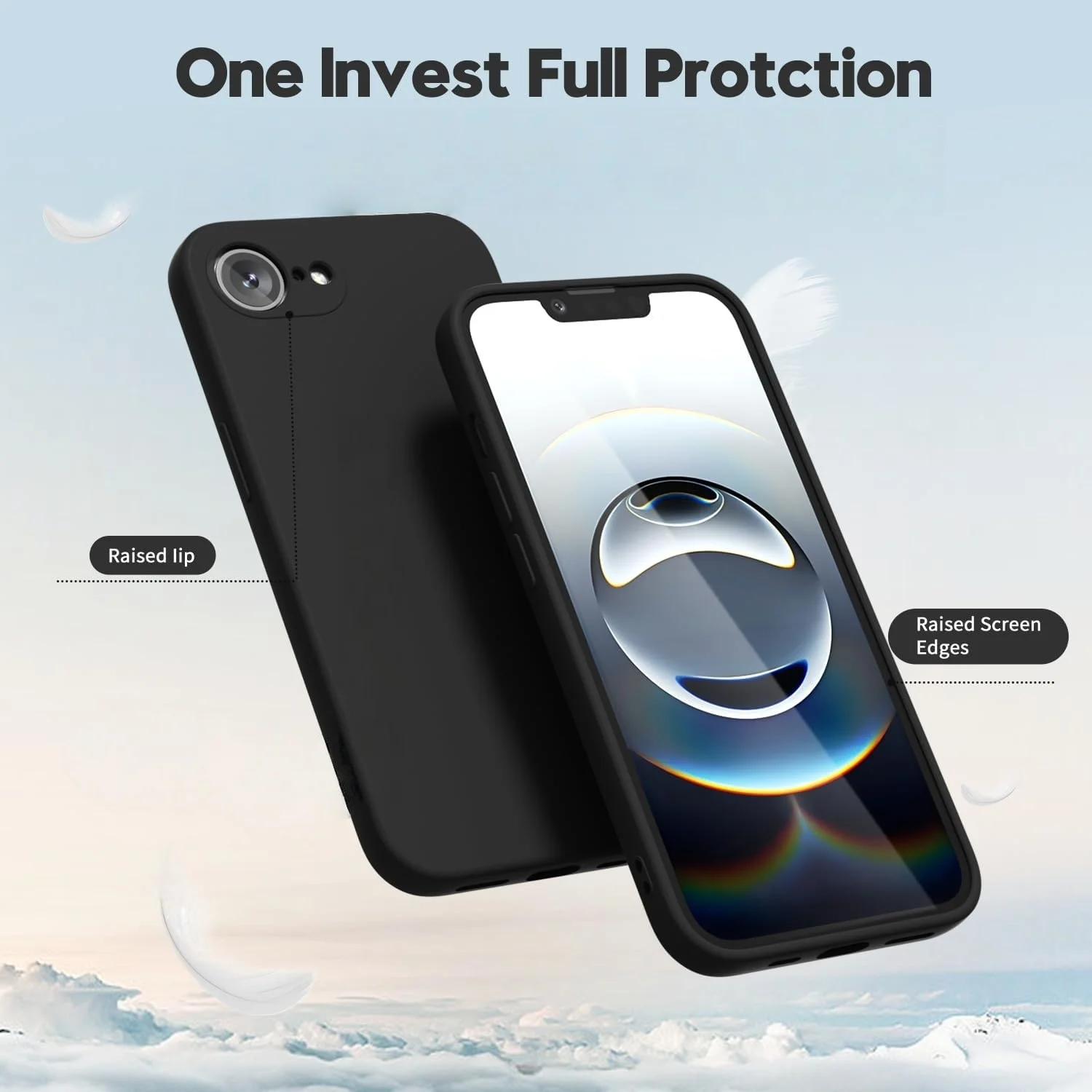 Modische Einfarbige Stoßfeste Schutzhülle aus Flüssigsilikon für iPhone 17e/16e/SE2022/SE2020/8/7/8+/7+/Xs Max/XR/XS/X – Detail 3