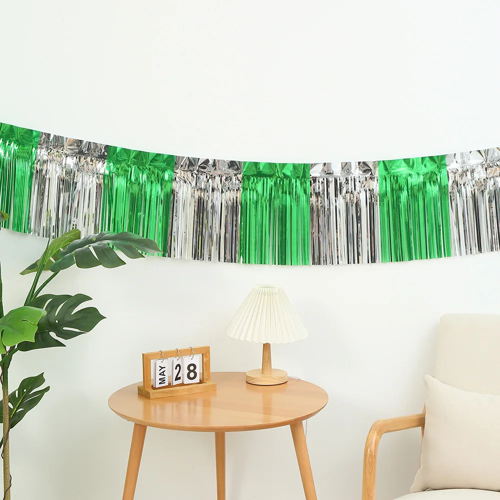 30x300cm Folie Fransen Girlande Luft schlangen Banner Wandbehang Fransen Vorhang Hintergrund Banner für Hochzeit Geburtstags feier Dekorationen – Detail 6