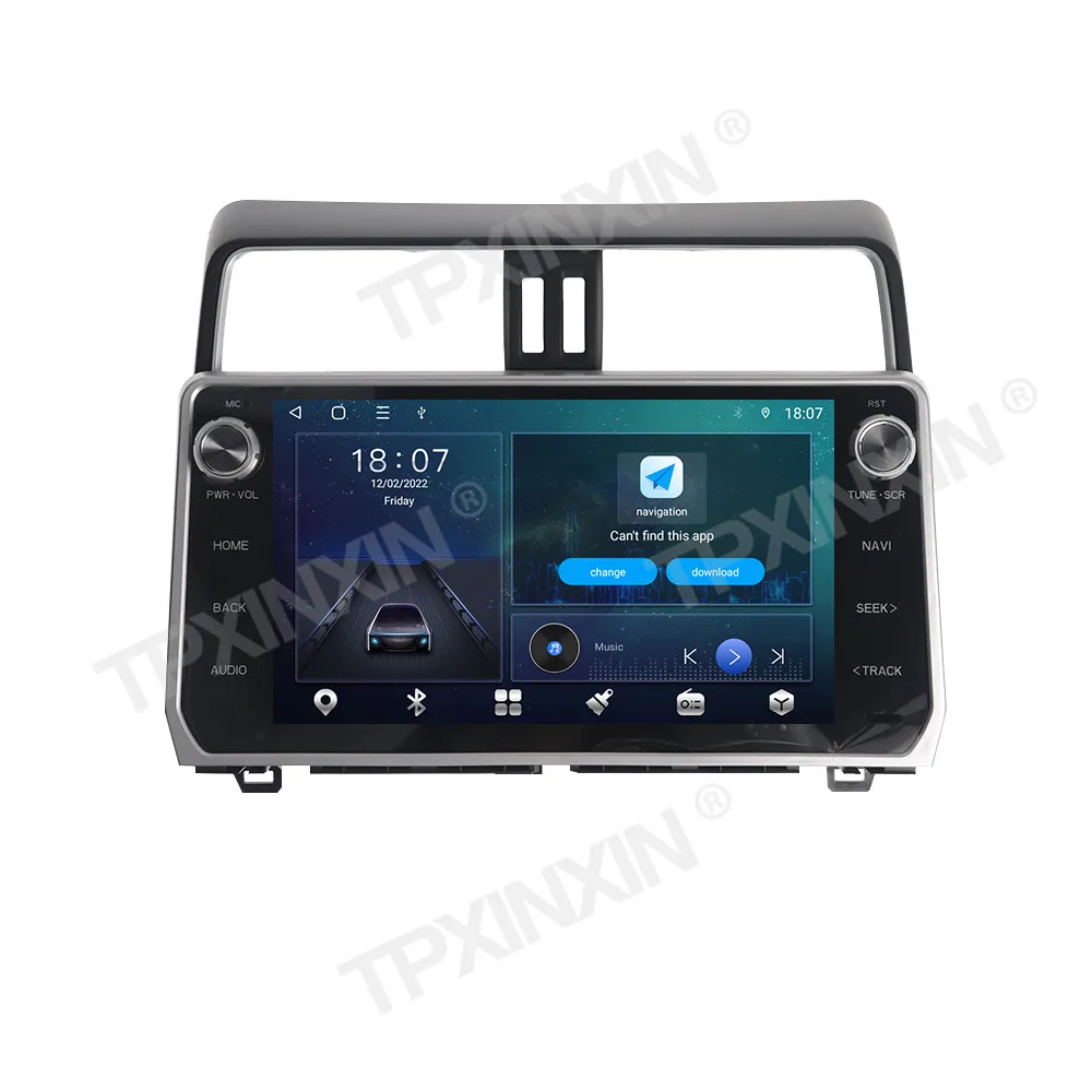 For Toyota Land Cruiser Prado 150 2018 - 2022 Android Car Radio 2Din Stereo Receiver Autoradio Multimedia Player GPS Navi Unit