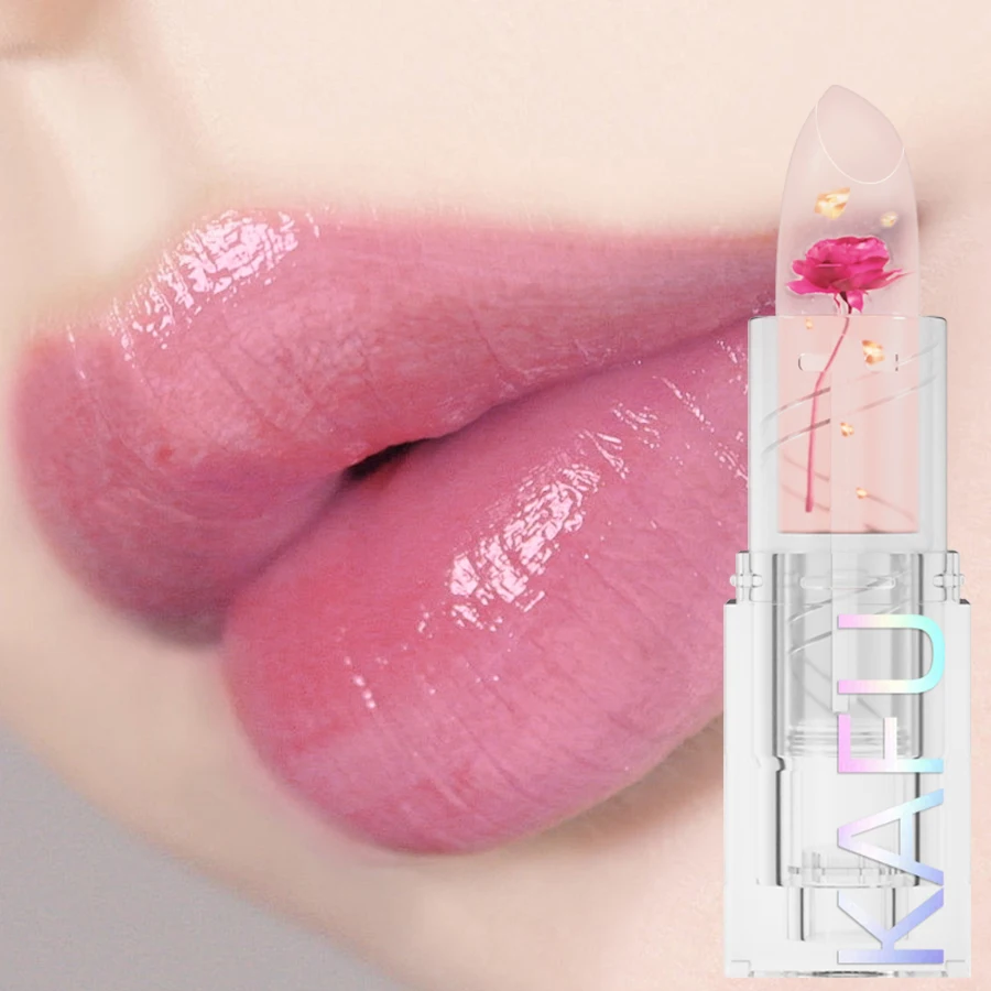 Température gelée couleur changeante paillettes rouge à lèvres hydratant teinte pour les lèvres maquillage rose Sexy baume à lèvres soin des lèvres maquillage pour les femmes