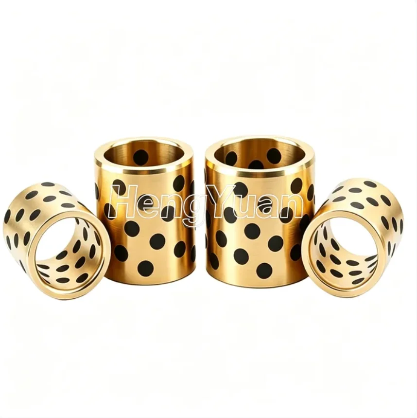 Graphite Copper Bushing M15M16 Wear-resistant Oil-free Self-lubricating Composite Copper Bushing OD:18-28mm Length:6-65mm