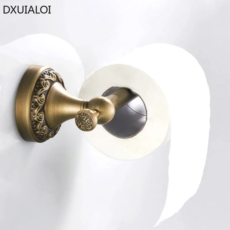 

20cm European style tissue holder Antique copper craftsmanship with simple paper rolling rod 1pc