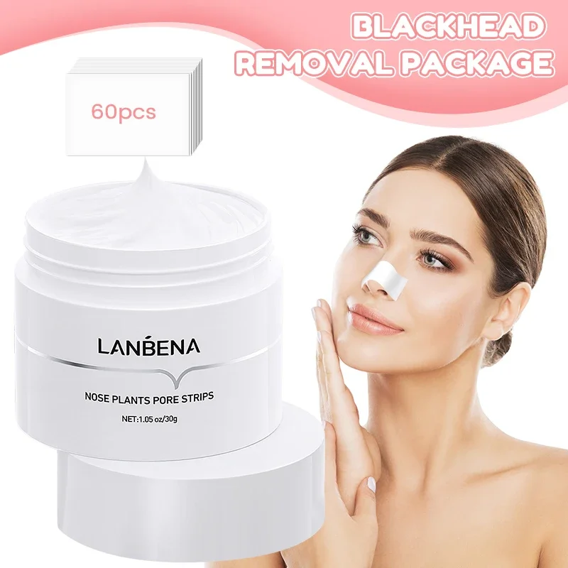 LANBENA Blackhead Remover Nose Mask Pore Strip Black Mask Peeling Black Deep Cleansing Skin Care Beauty Health