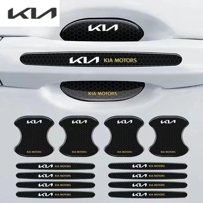 Autocollant de poignée de porte de voiture, protection de cuvette de porte rayée pour Kia K2, K3, K5, Kbery Sportage Cerato Optima Soul Rio Carens