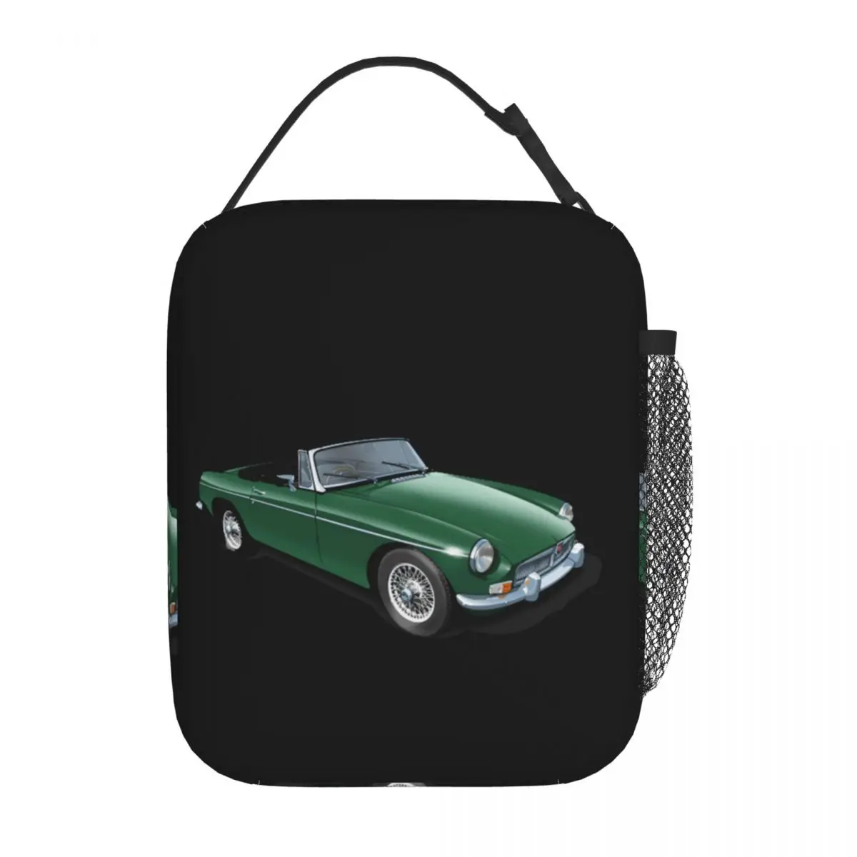 MGB Roadster In British Racing Green Insulated Lunch Bag for Women Children Leakproof Food Boxes Thermal Lunch Box Tote
