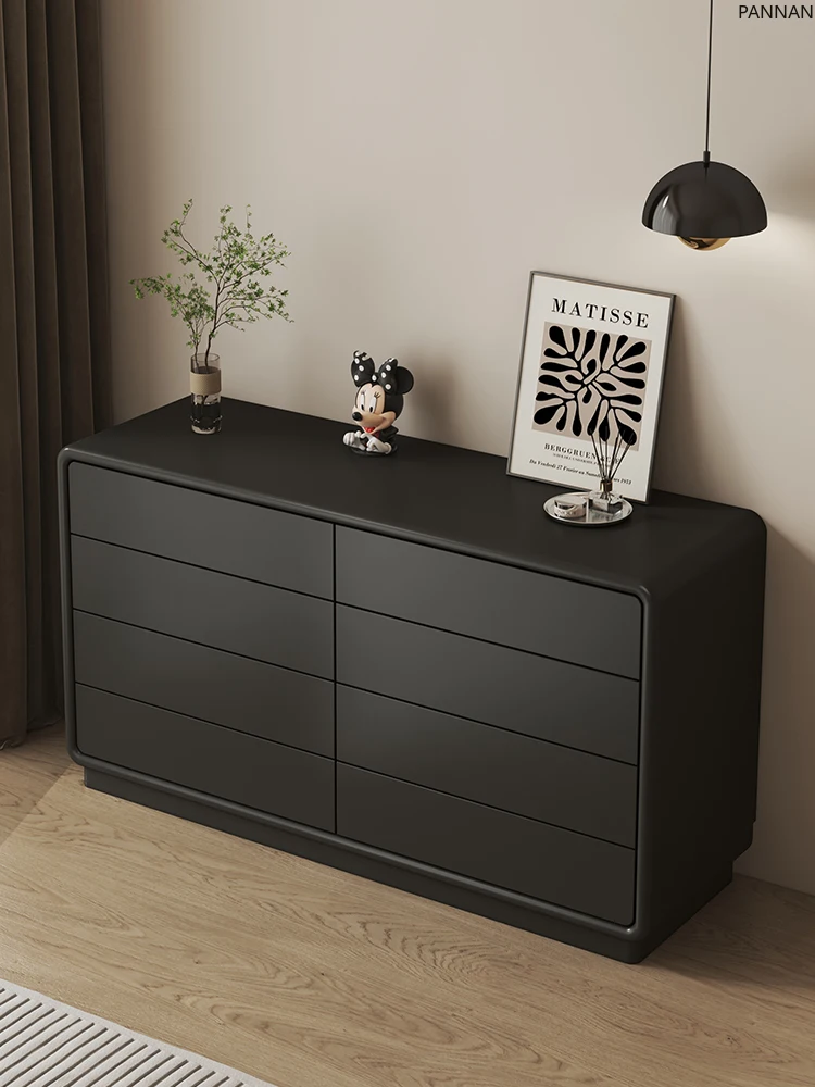 French Cream Wind Solid Wood Eight-bucket Cabinet Bedroom Living Room Wall Storage Side Cabinet