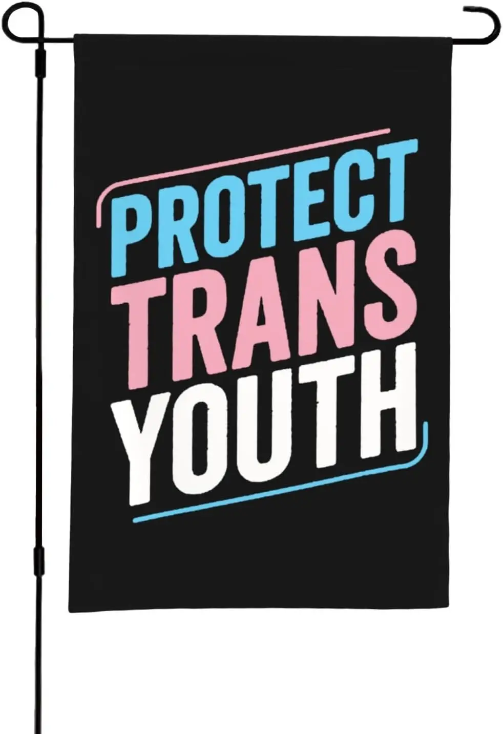 Protect Trans Youth Garden Flag 12x18In Double Sided Yard Lawn Sign Banners for Outdoor