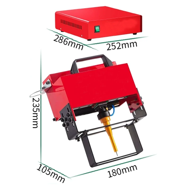 Pneumatic Marking Machine 100x20mm Metal Marking Engrave Machine Air Dot Peen Marking Machine For VIN/Code/Chassis Number 110V